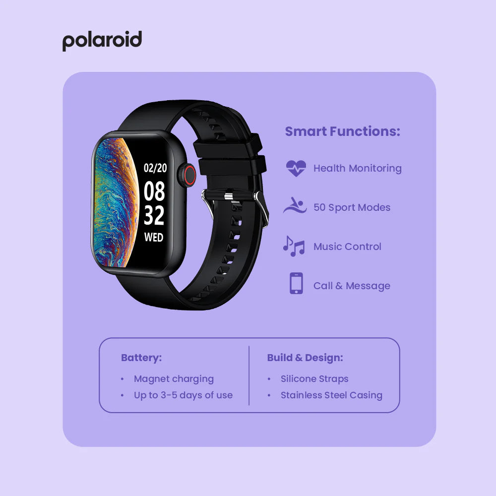 PA86 Polaroid Fit Active Watch