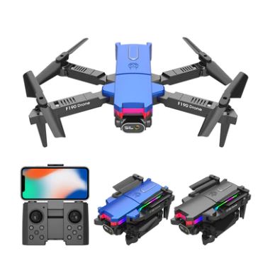 F190 DRONE WITH 4K DUAL CAMERA F/2.15 100° FOV LED NIGHT FLIGHT FOLDABLE MINI DRONE