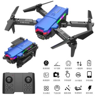 F190 DRONE WITH 4K DUAL CAMERA F/2.15 100° FOV LED NIGHT FLIGHT FOLDABLE MINI DRONE